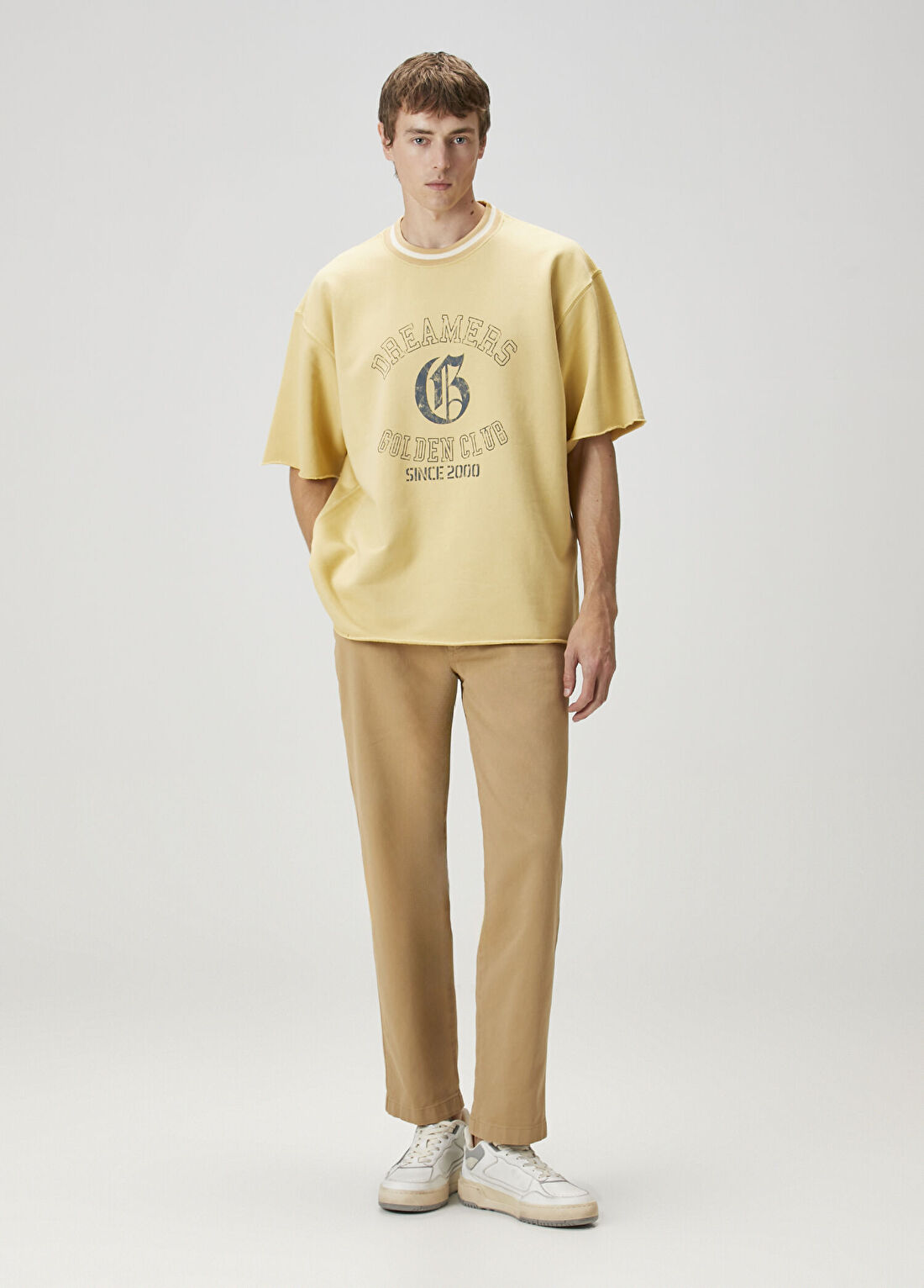 Golden Goose Sarı Logo Baskılı Sweatshirt görsel 3