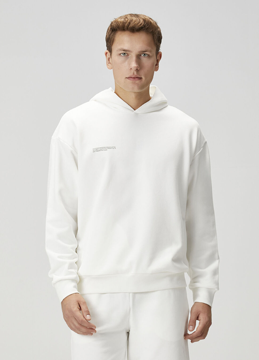 Pangaia Beyaz Kapüşonlu Sweatshirt