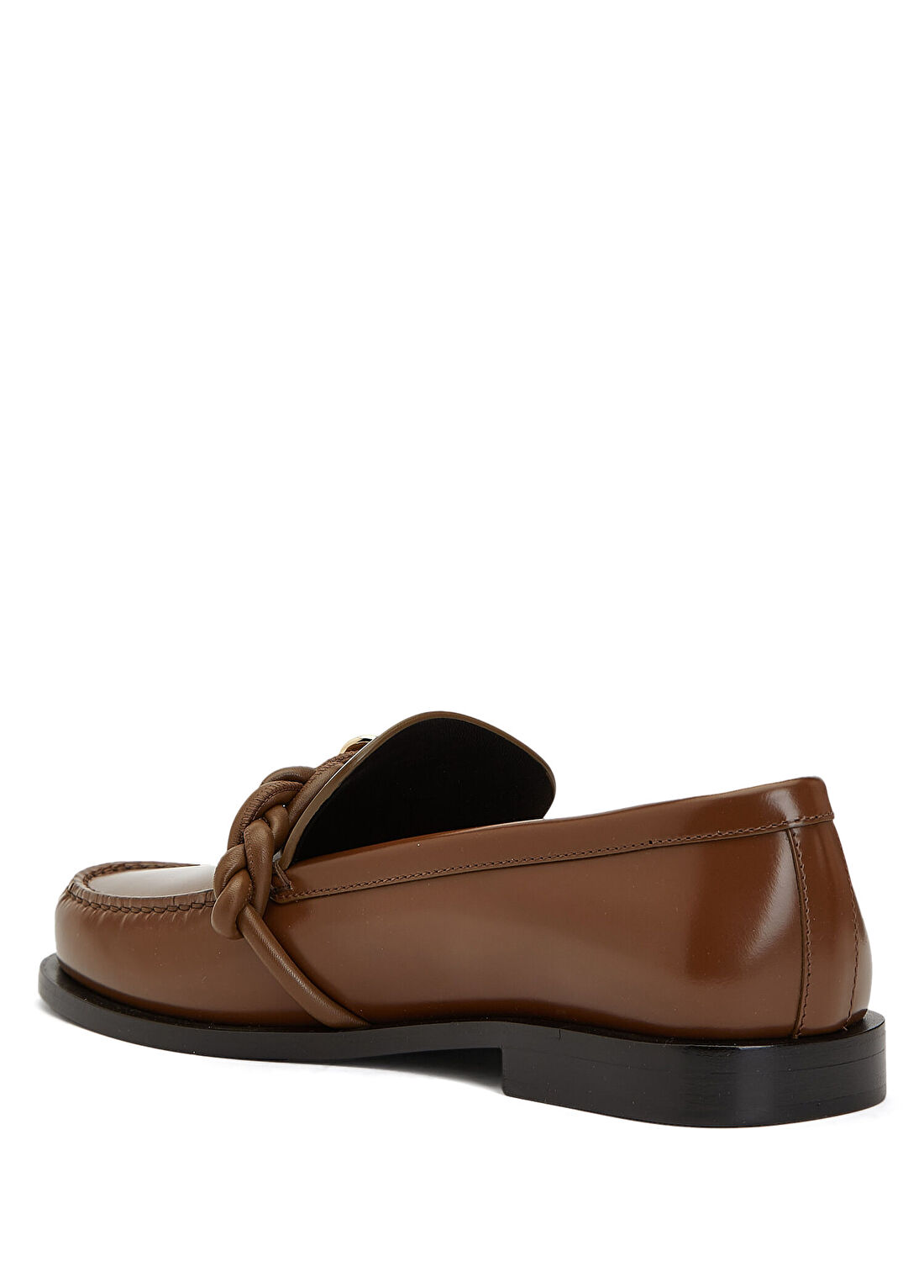 Jil Sander Kahverengi Kadın Deri Loafer görsel 3