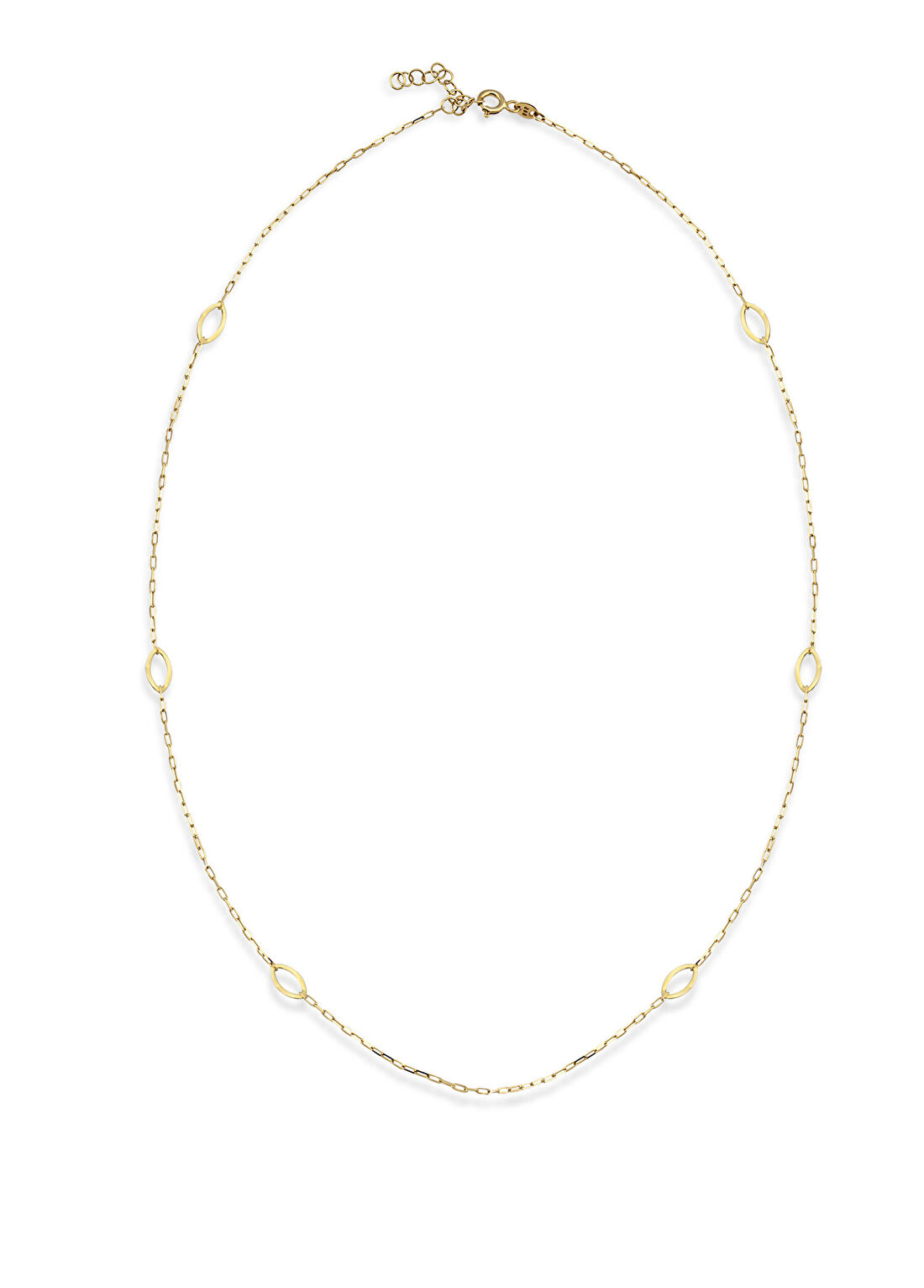 Orena Jewelry Oval Station 14 Ayar Kadın Altın Kolye