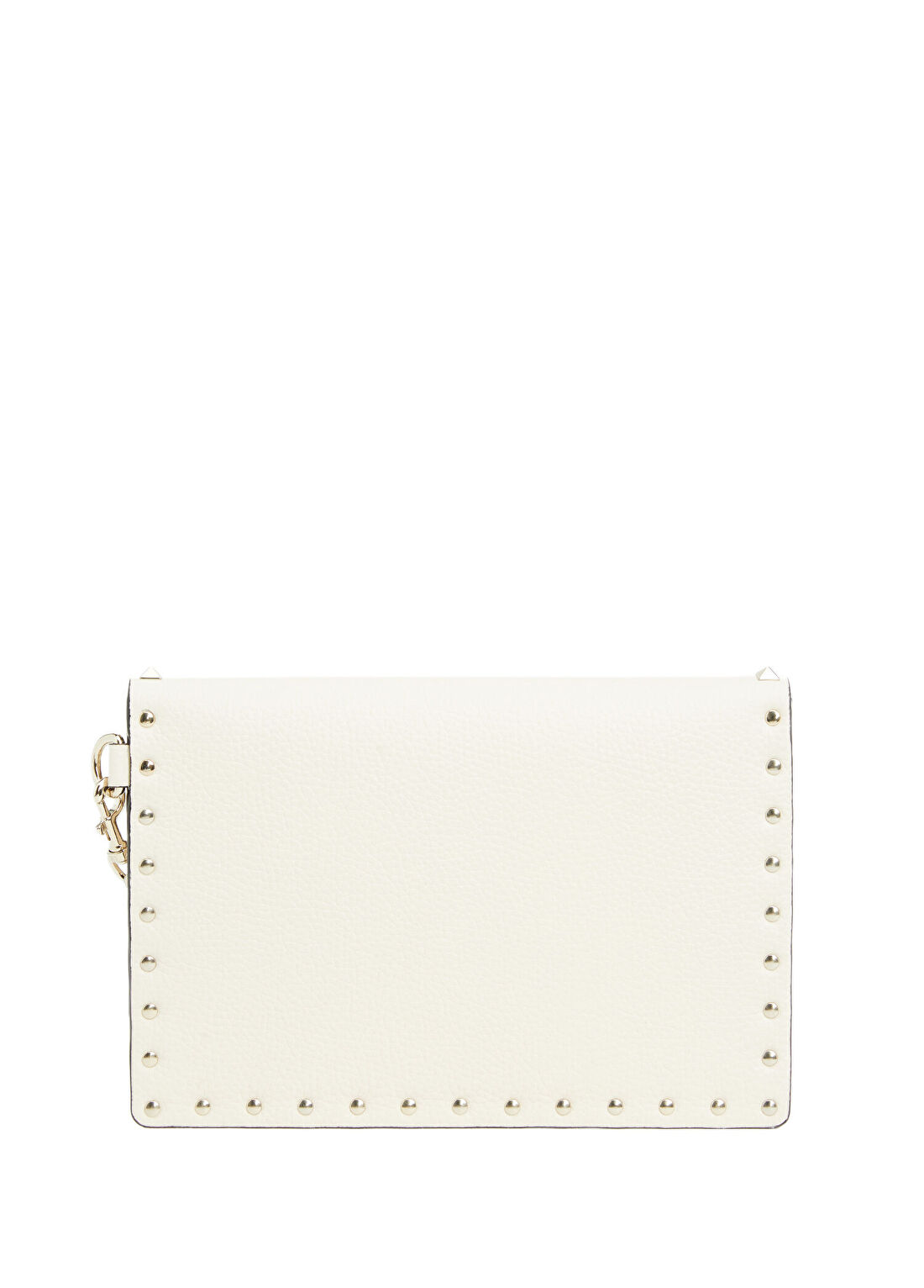 Valentino Garavani Rockstud Ekru Kadın Deri El Portföyü görsel 4