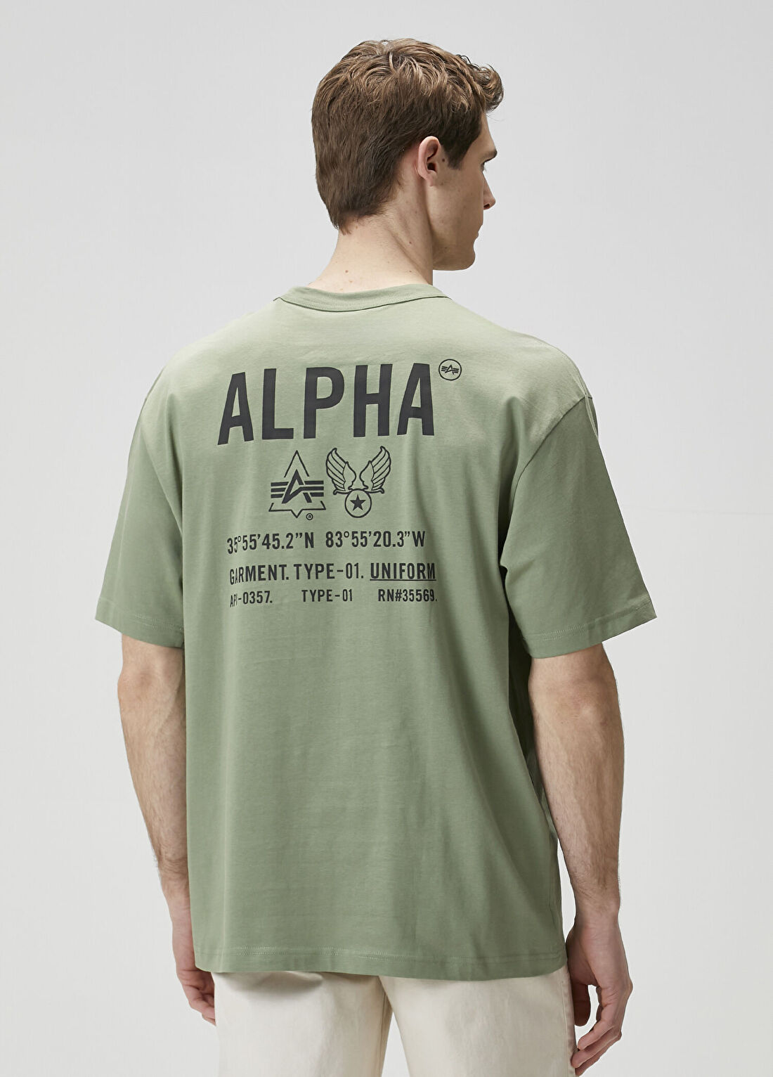 Alpha Industries Yeşil T-shirt görsel 4