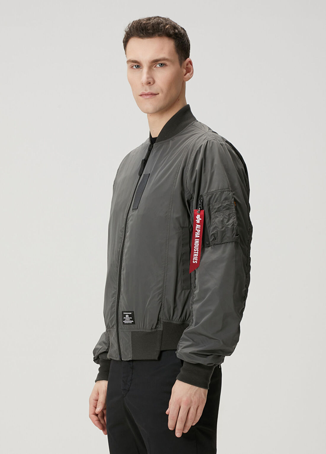 Alpha Industries Antrasit Bomber Mont görsel 3