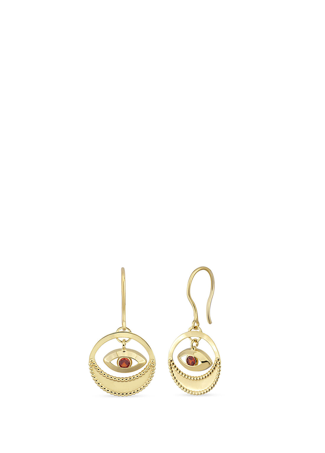 Orena Jewelry Ruby Eye Lash 14 Ayar Altın Kadın Küpe