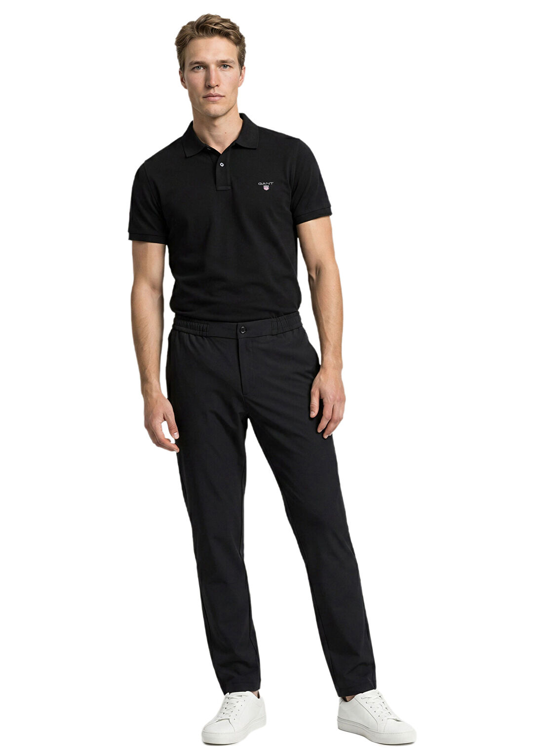 Gant Siyah Regular Fit Erkek Smart Jogger Pantolon