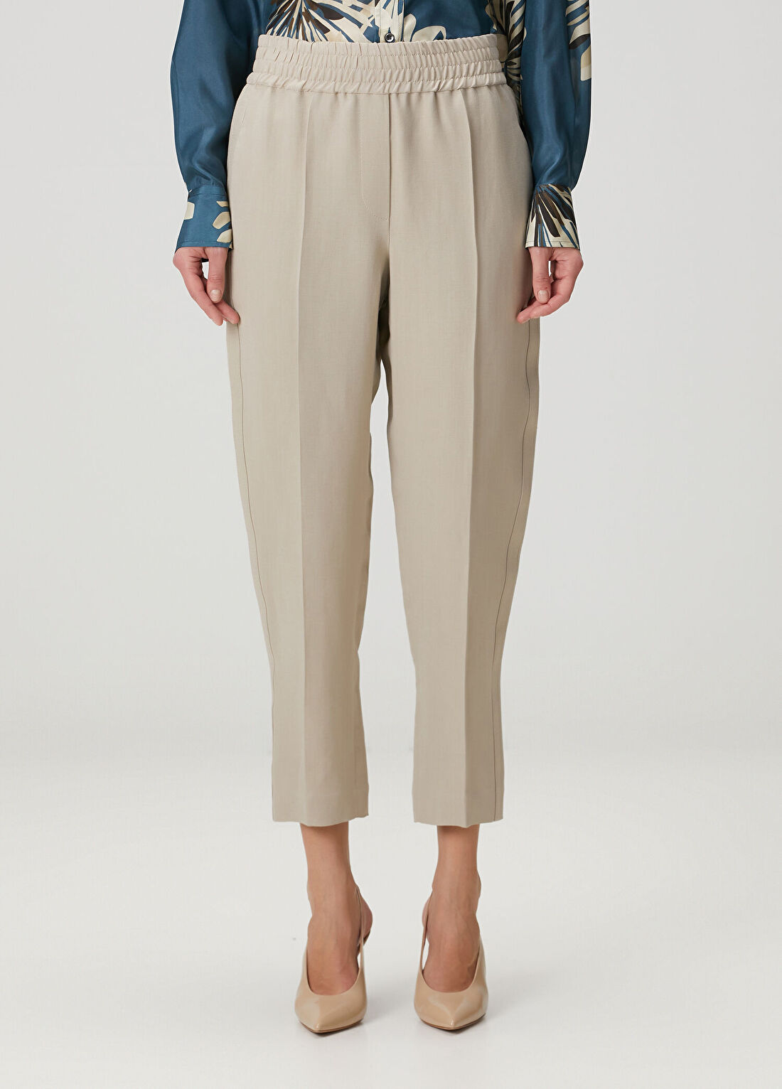 Brunello Cucinelli Bej Pantolon görsel 2
