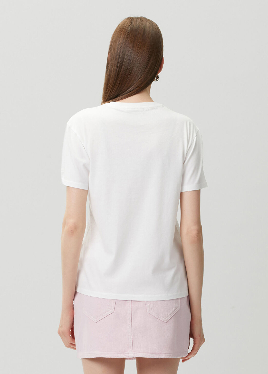 MC2 (Saint Barth) Emilie Beyaz Nakışlı T-shirt görsel 4