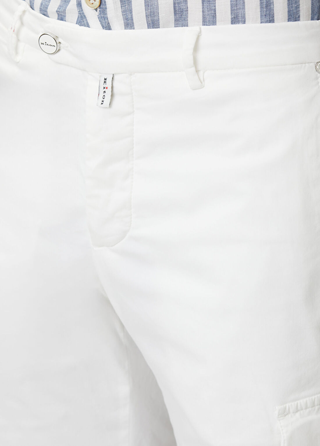 Kiton Beyaz Kargo Bermuda görsel 4