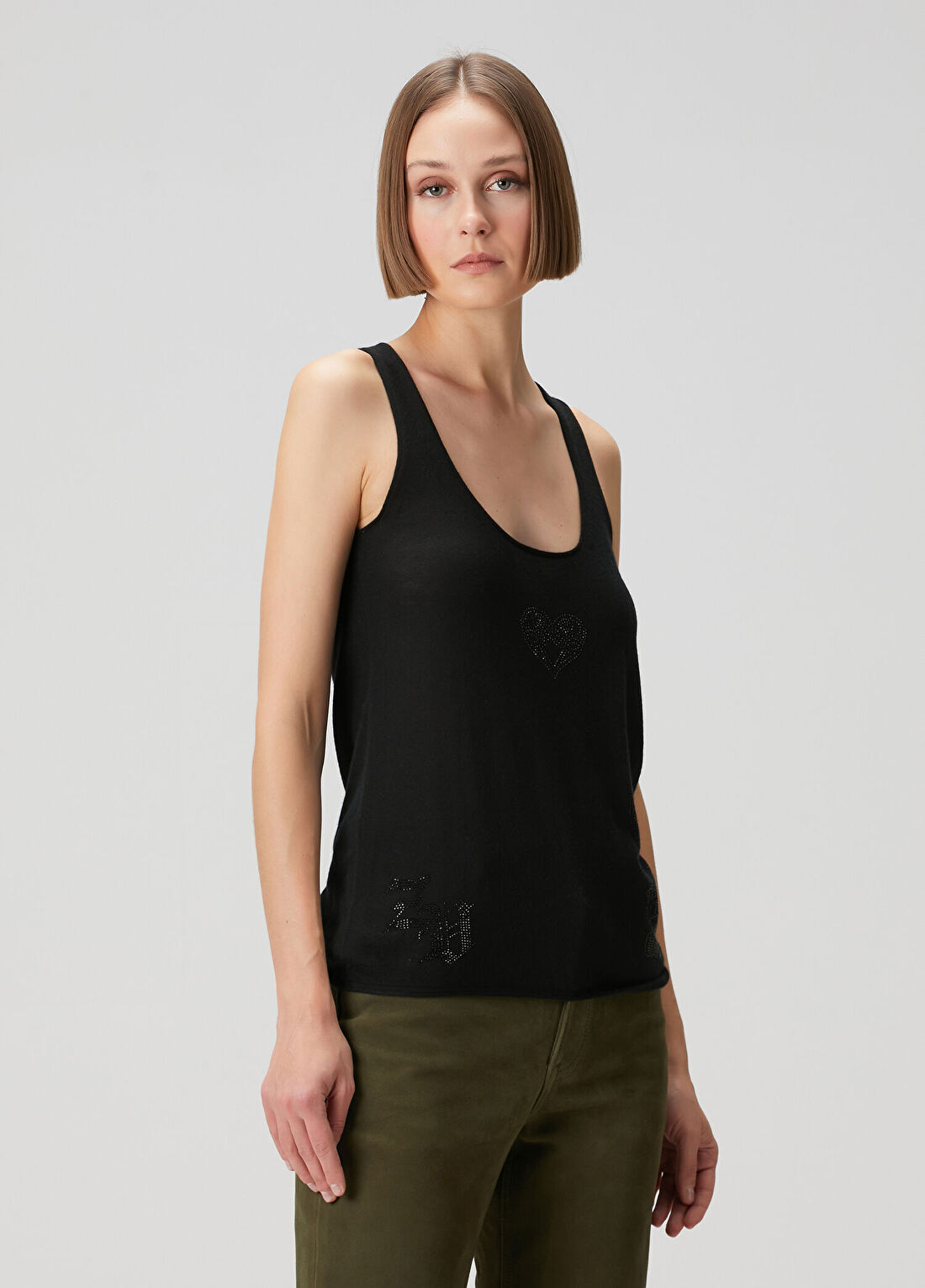 Zadig&Voltaire Siyah Kaşmir Atlet görsel 4