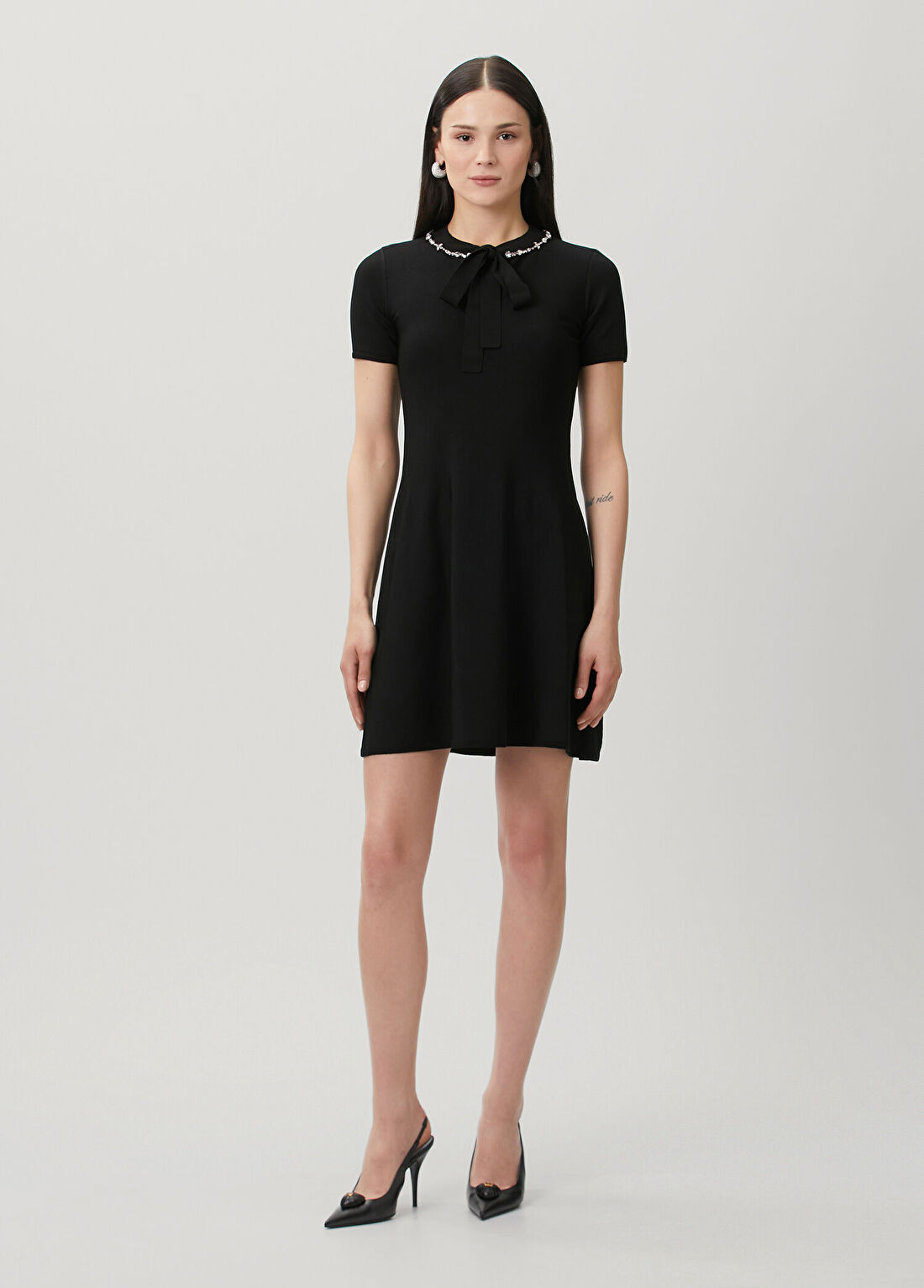 Valentino Siyah Mini Elbise