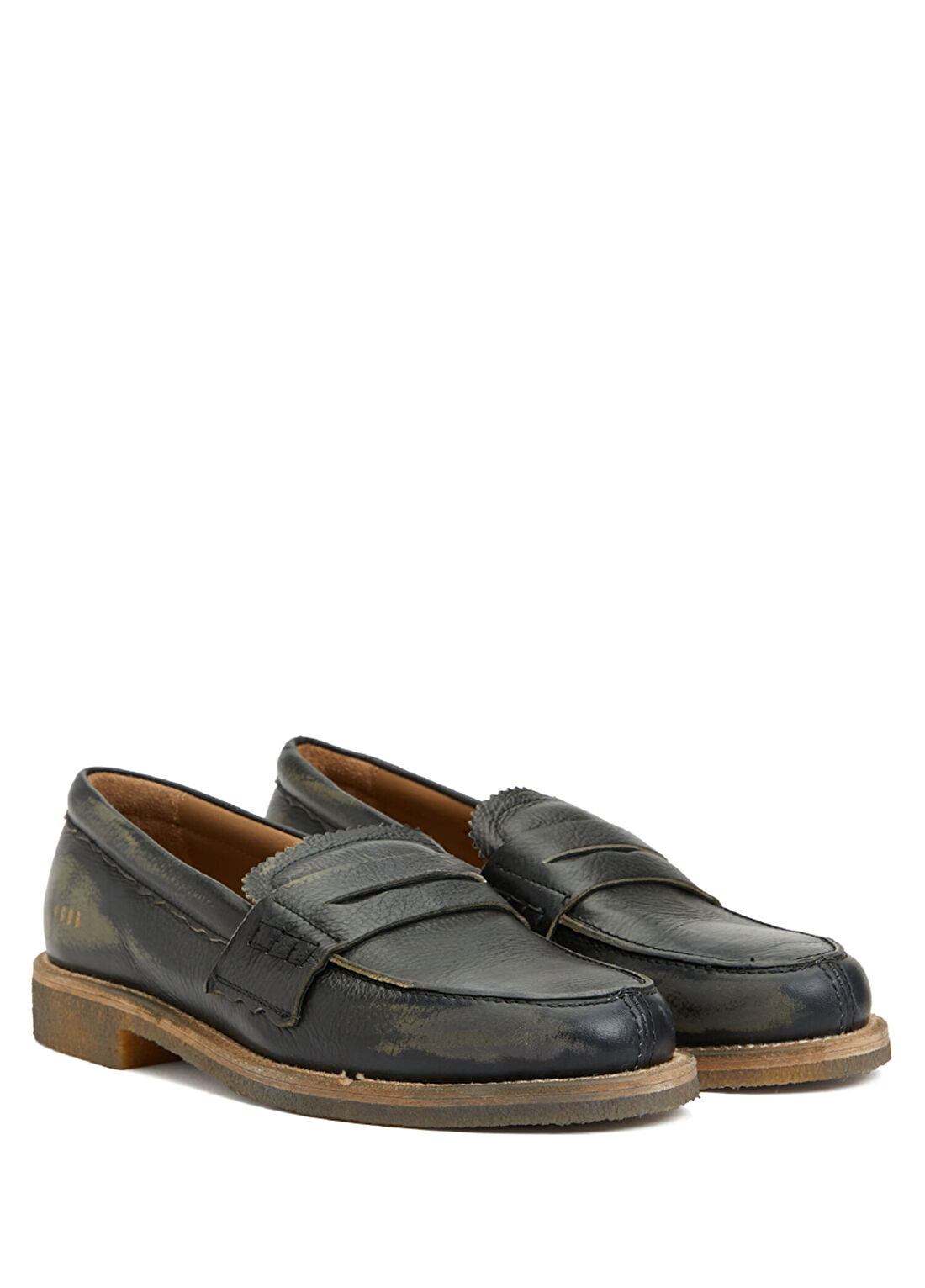 Golden Goose Jerry Logo Detaylı Erkek Deri Loafer görsel 2