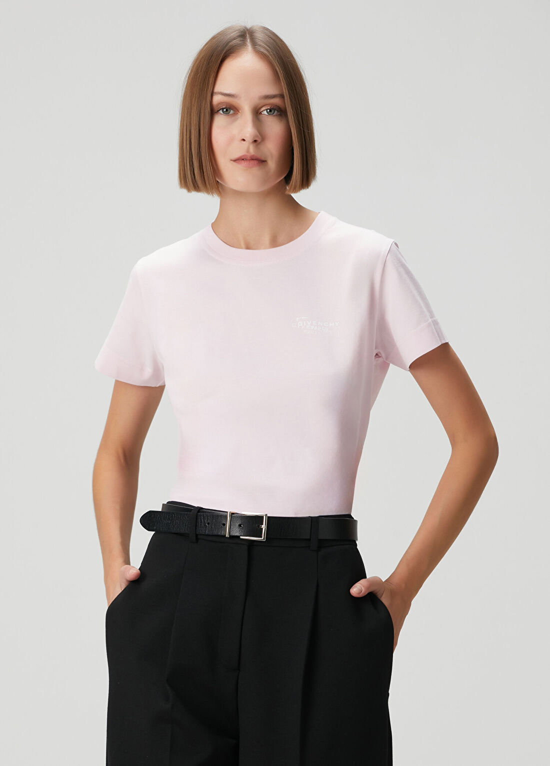 Givenchy Pembe Logo Baskılı T-shirt