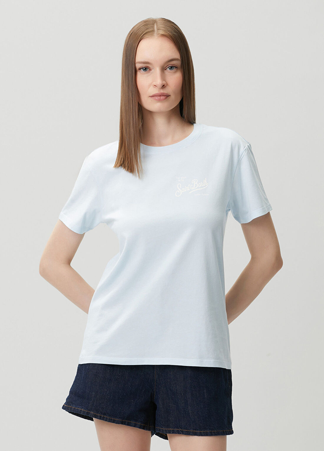 MC2 (Saint Barth) Emilie Mavi Baskılı T-shirt