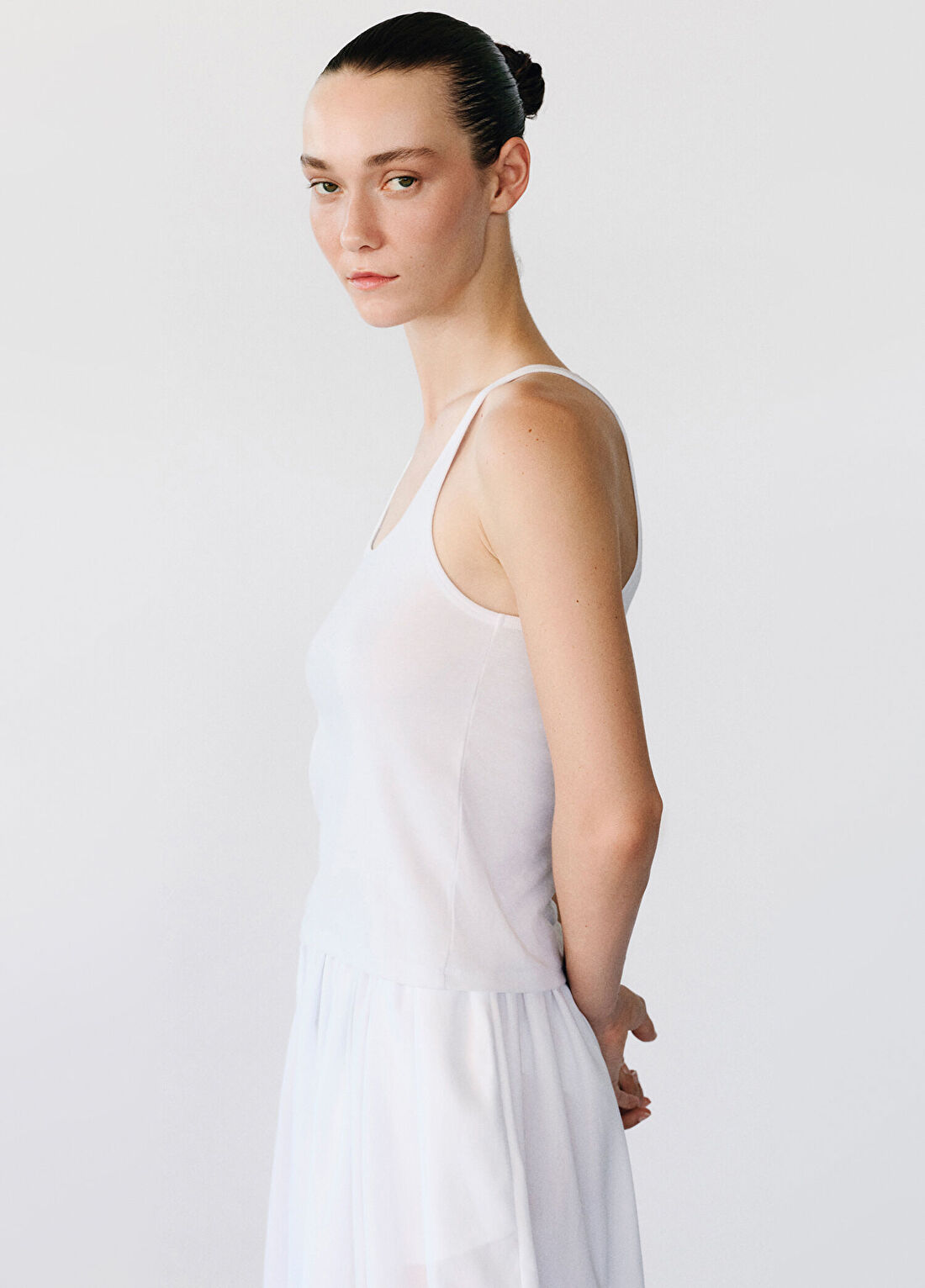 Rawe The Simple Beyaz Askılı Kadın Body görsel 3