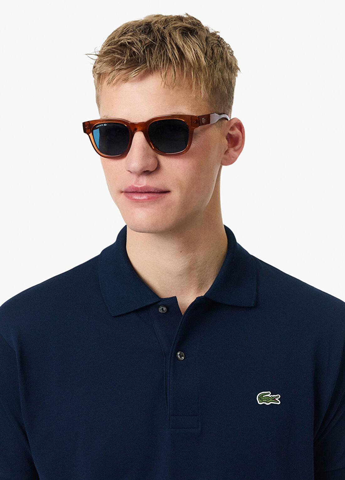 Lacoste L.12.12 Lacivert Polo Yaka Classic Fit Kısa Kollu Erkek T-shirt görsel 2