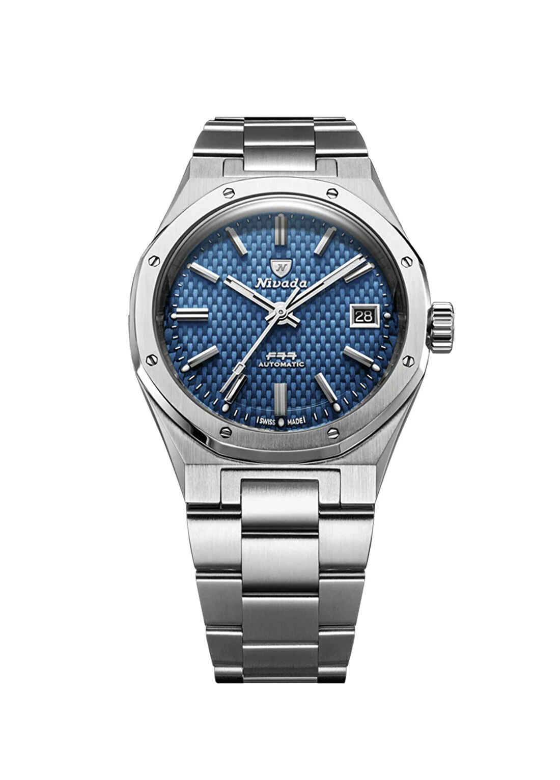 Nivada Grenchen F77 Blue MK2 69013A77 Metalik Gri Çelik Erkek Kol Saati