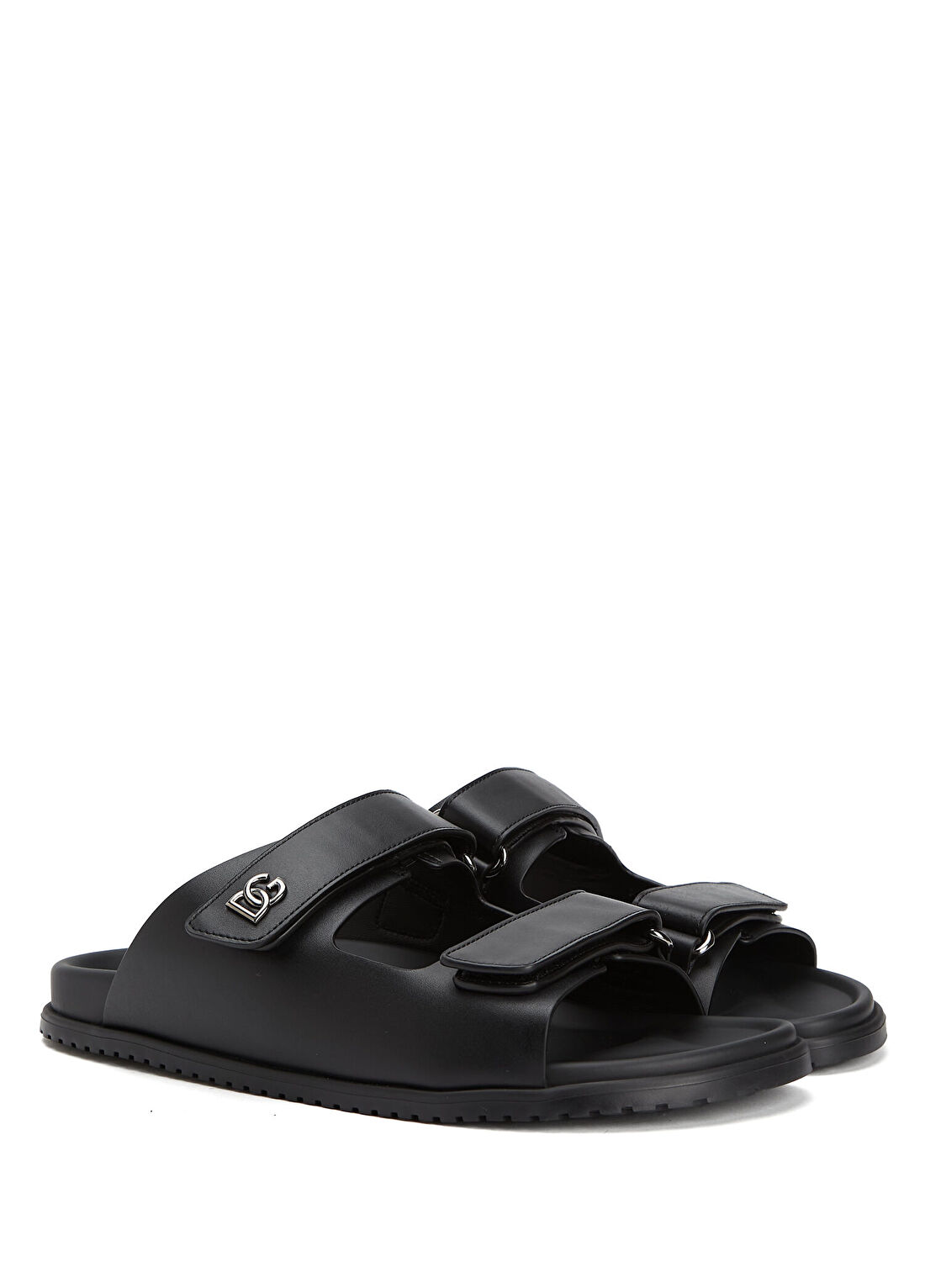 Dolce&Gabbana Siyah Erkek Deri Sandalet görsel 2