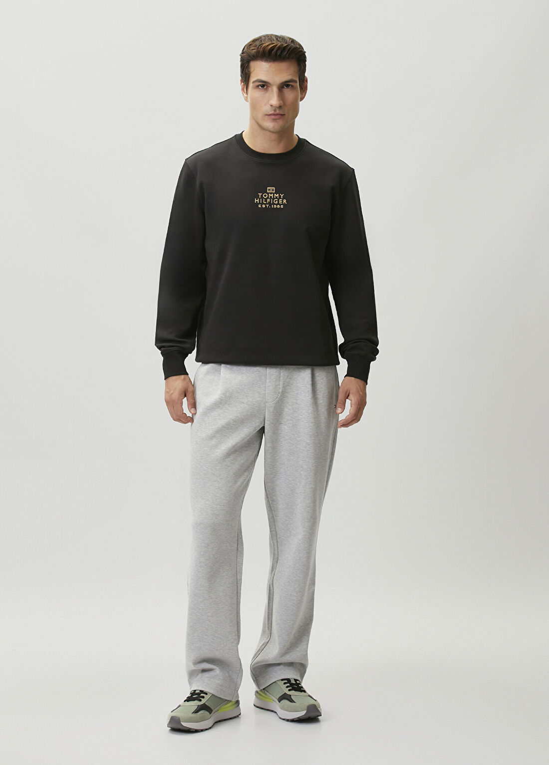Tommy Hilfiger Brand Love Siyah Sweatshirt görsel 2