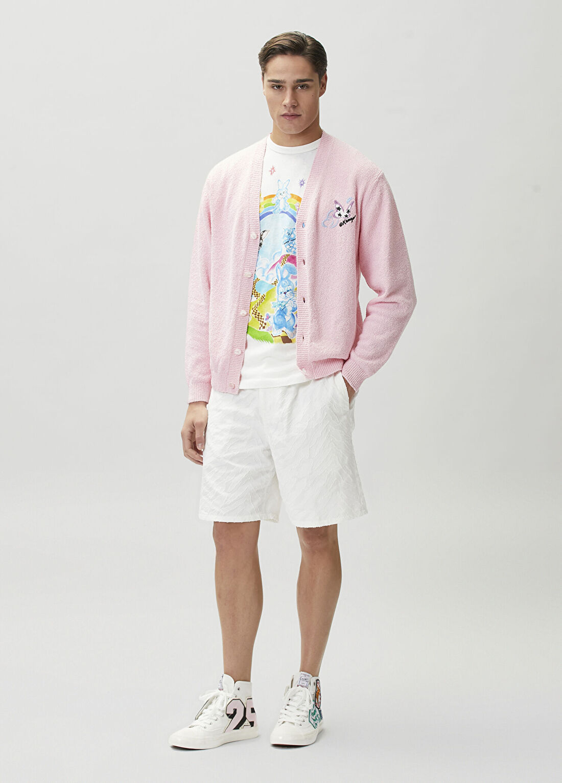 Kenzo Cartoon Kırık Beyaz T-shirt görsel 2