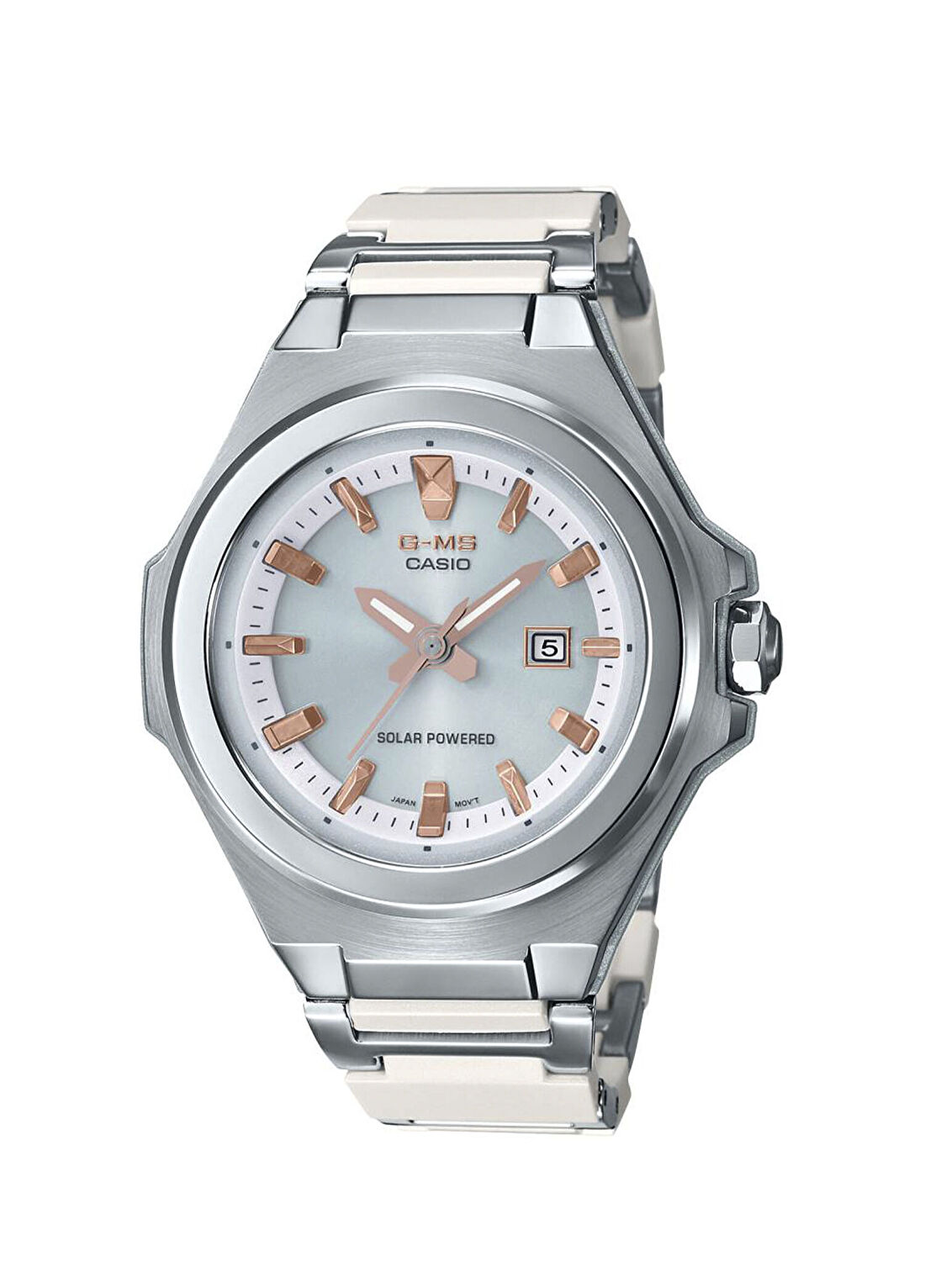 Casio Baby-G MSG-S500CD-7ADR Gri Beyaz Çelik Silikon Kadın Kol Saati