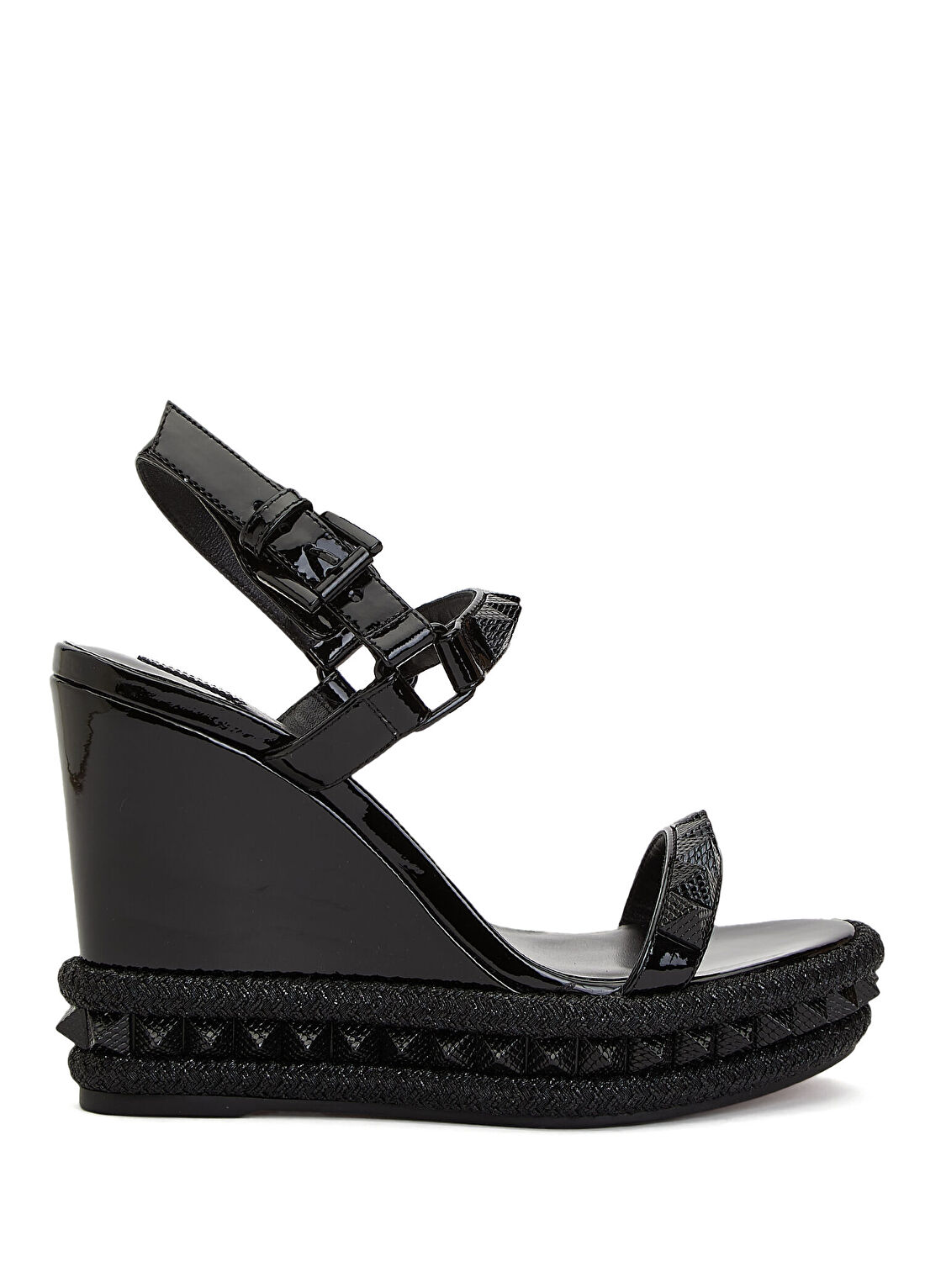 Christian Louboutin Pyra Clou Siyah Kadın Deri Espadril