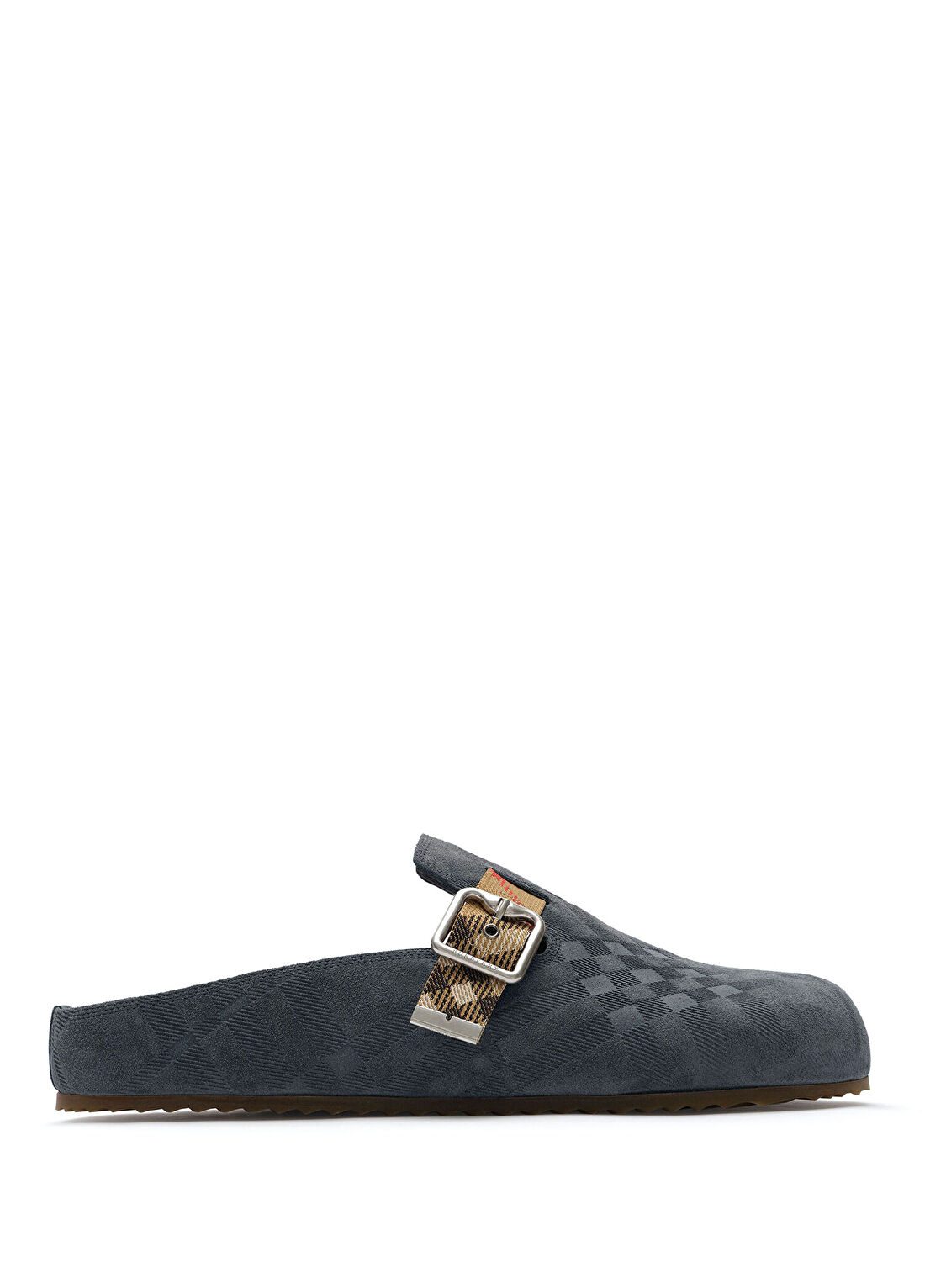 Burberry Check Suede Urchin Mavi Erkek Terlik