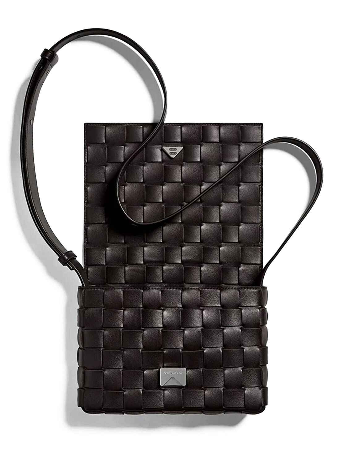 Bottega Veneta Orto Kahverengi Erkek Deri Çapraz Çanta görsel 2