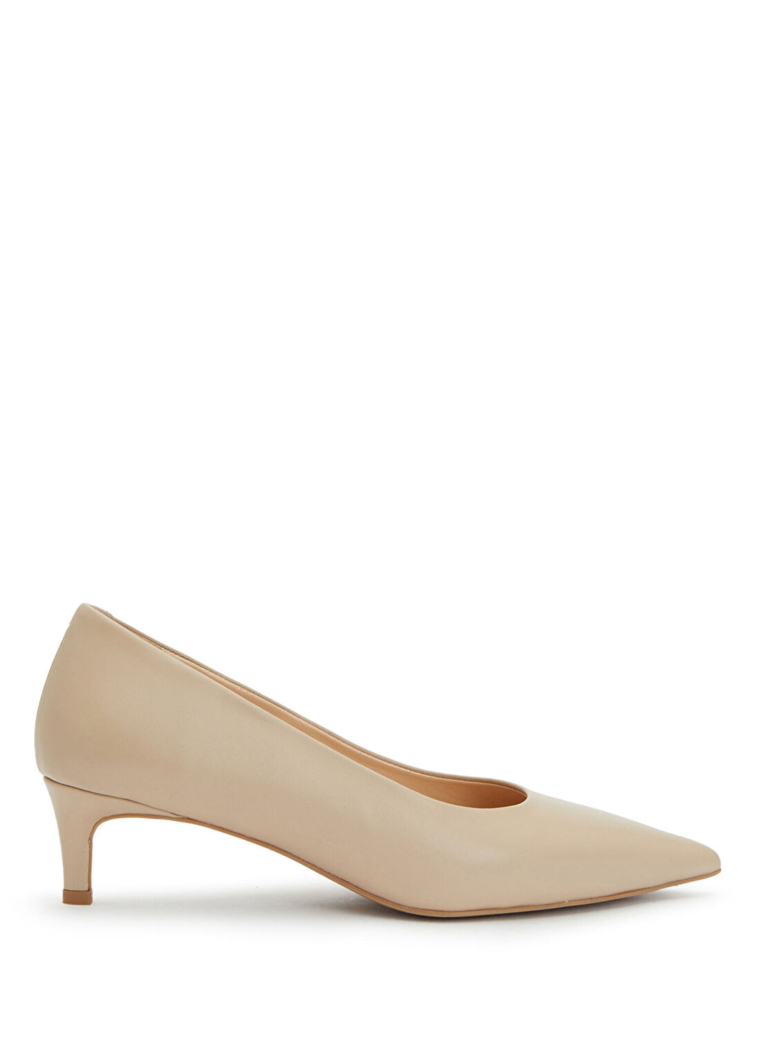Divarese Bej Deri Stiletto