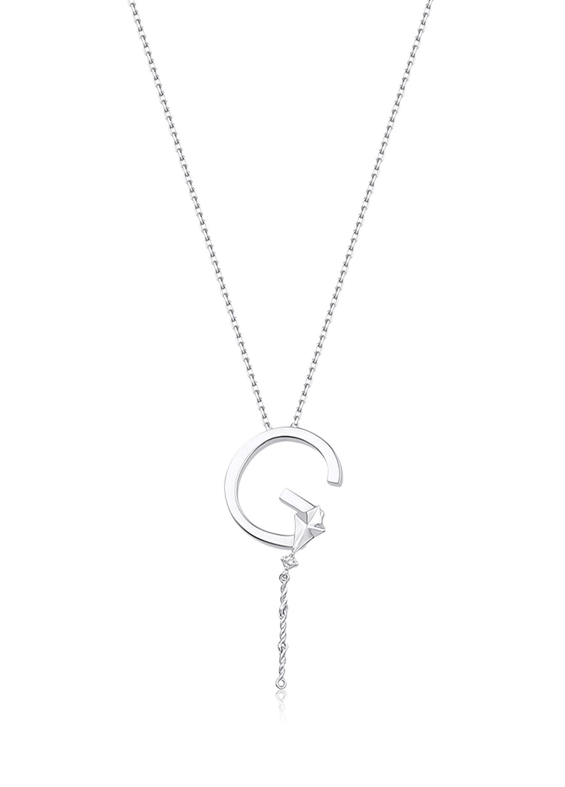 Bendis Design Deniz G Harfi Silver 925 Ayar Gümüş Kadın Kolye