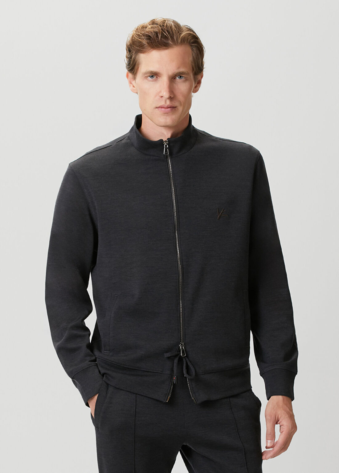 Isaia Siyah Yün Sweatshirt