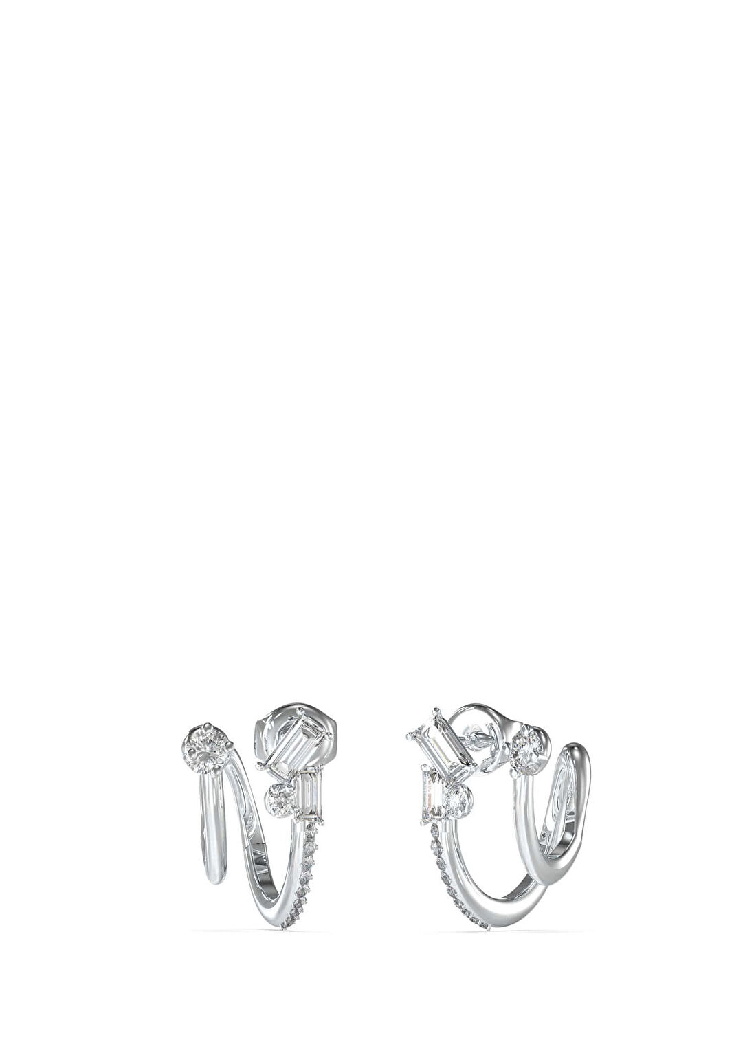 Guess JGUJUBE05360JWRHTU Metalik Gri Zirkon Taşlı Çelik Kadın Küpe