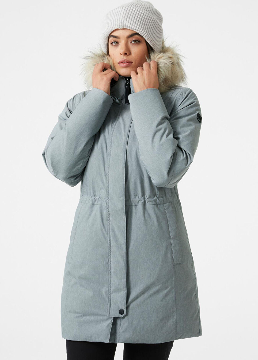 Helly Hansen W Senja Grey Melange Kadın Parka görsel 2