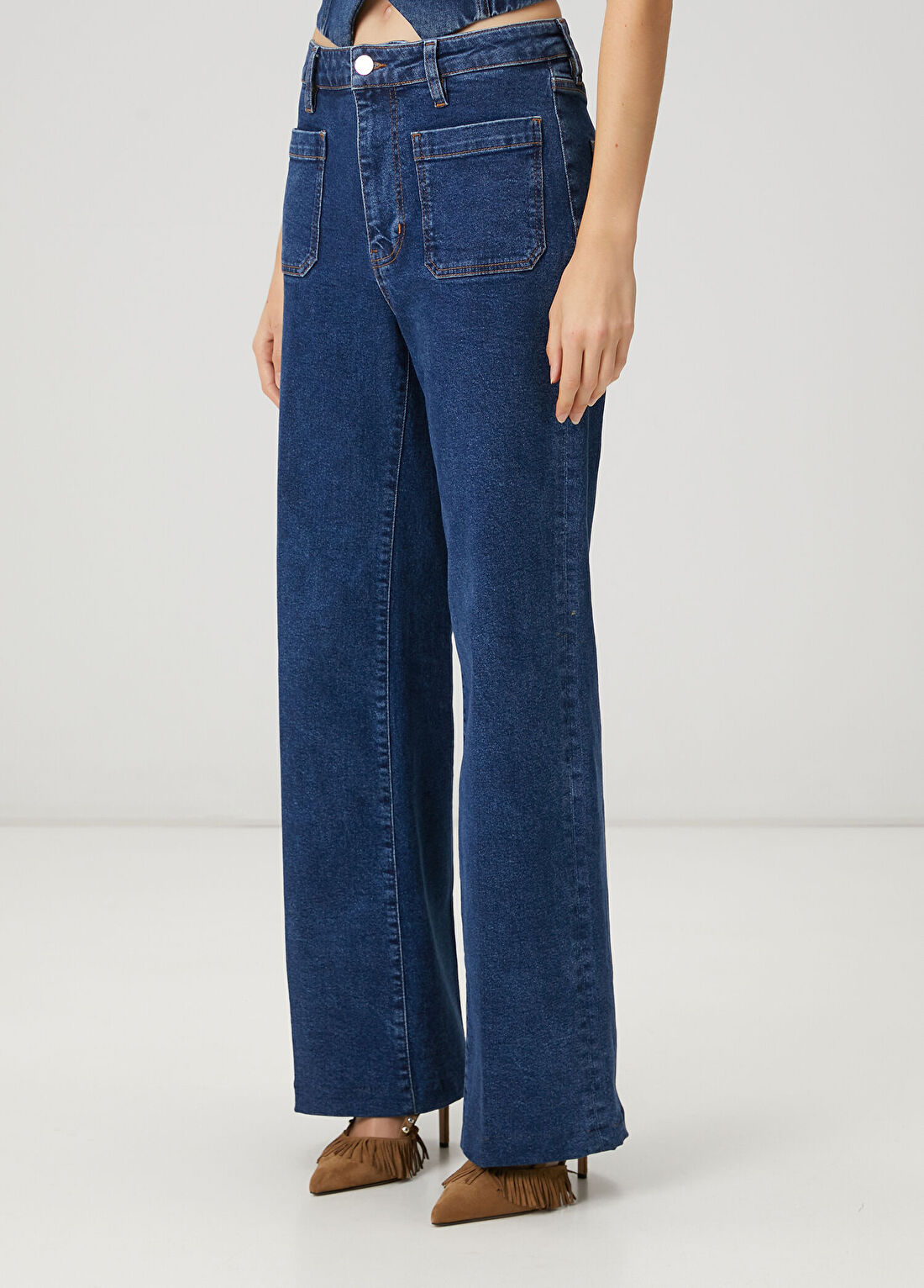 Beymen Club Indigo Flared Jean Pantolon görsel 4