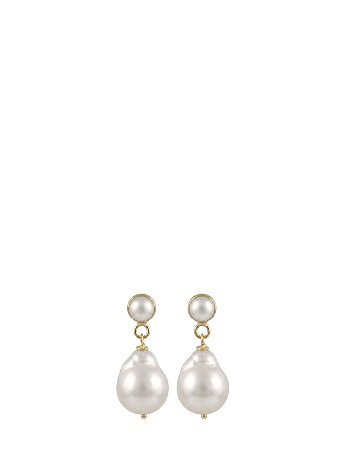 Ecru Atelier Marie Gold 925 Ayar Gümüş Altın Kaplama Kadın İnci Küpe