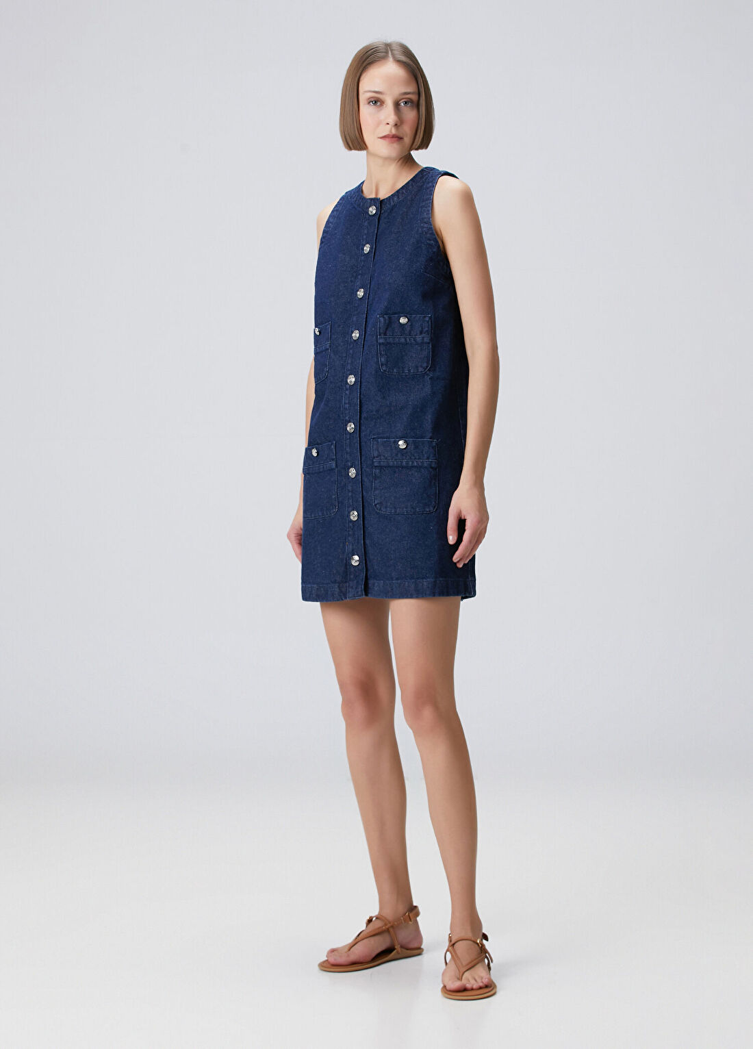 Beymen Collection Indigo Mini Denim Elbise görsel 2