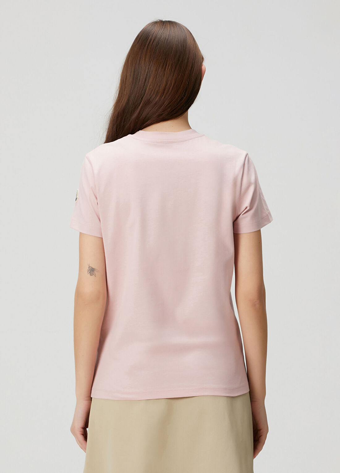 Moncler Pembe Logolu T-shirt görsel 4