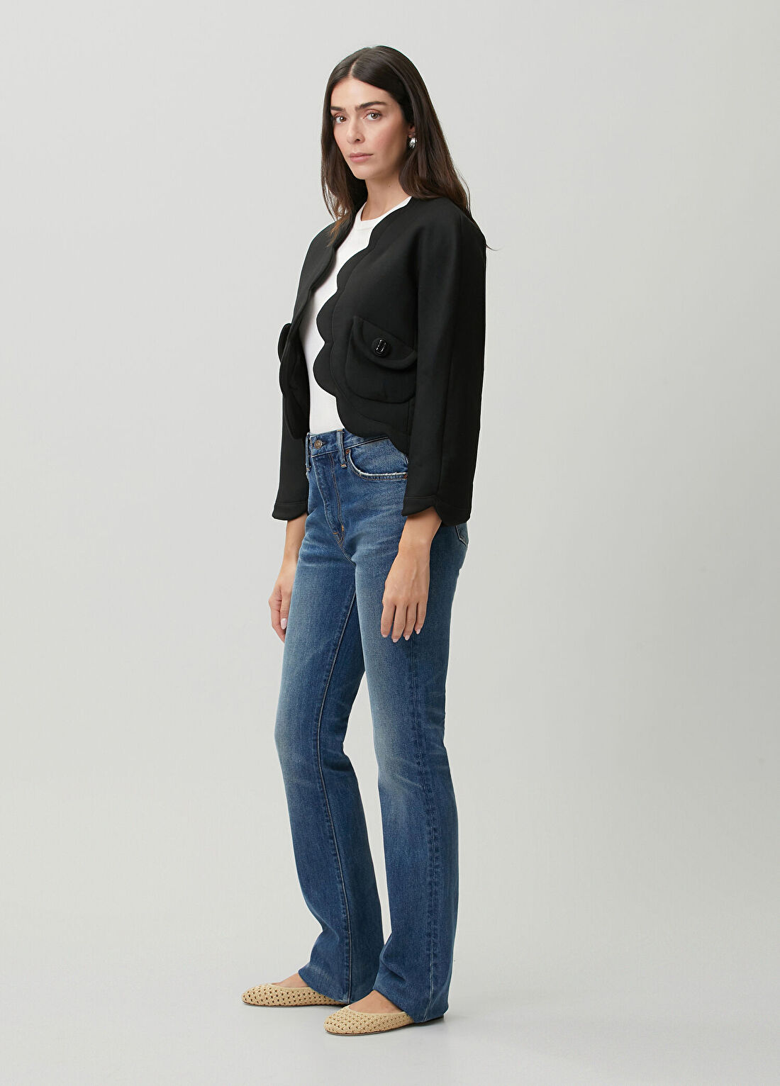 Marc Jacobs Scallop Daisy Siyah Ceket görsel 2