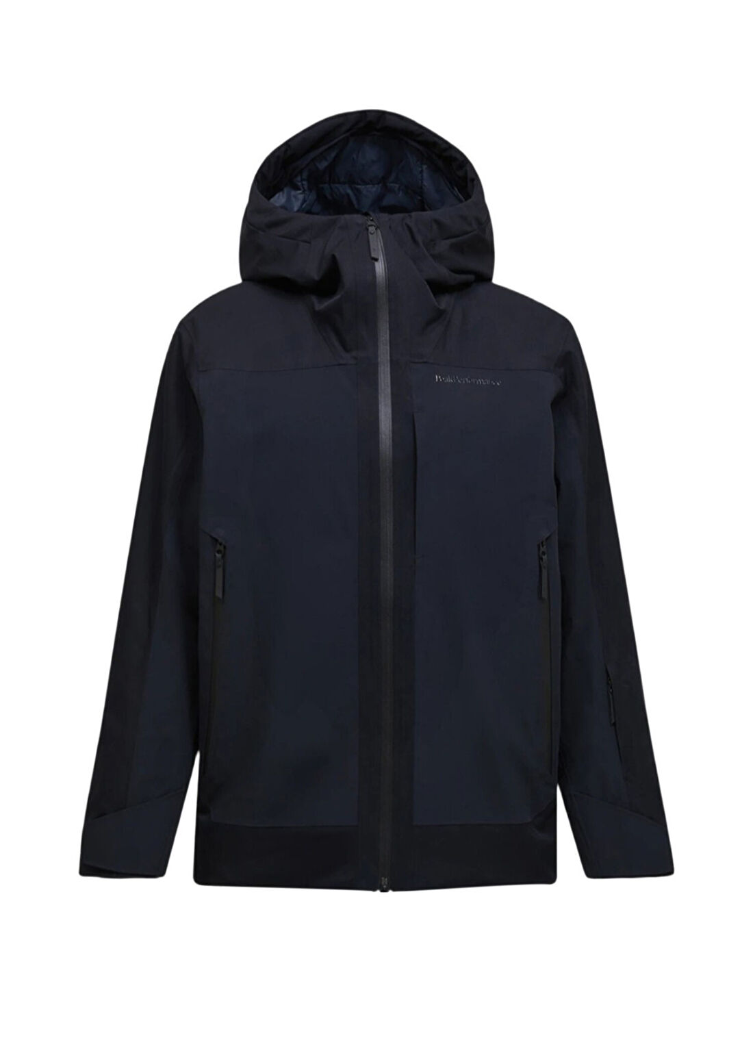 Peak Performance M Whitelight Insulated Siyah Kapüşonlu Erkek Snowboard Ceketi