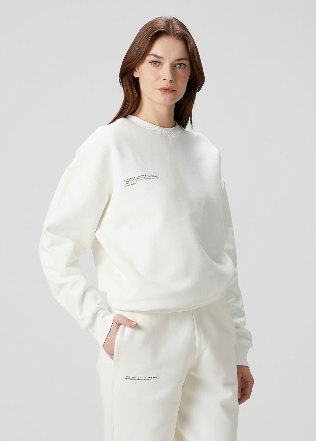 Pangaia Beyaz Sweatshirt