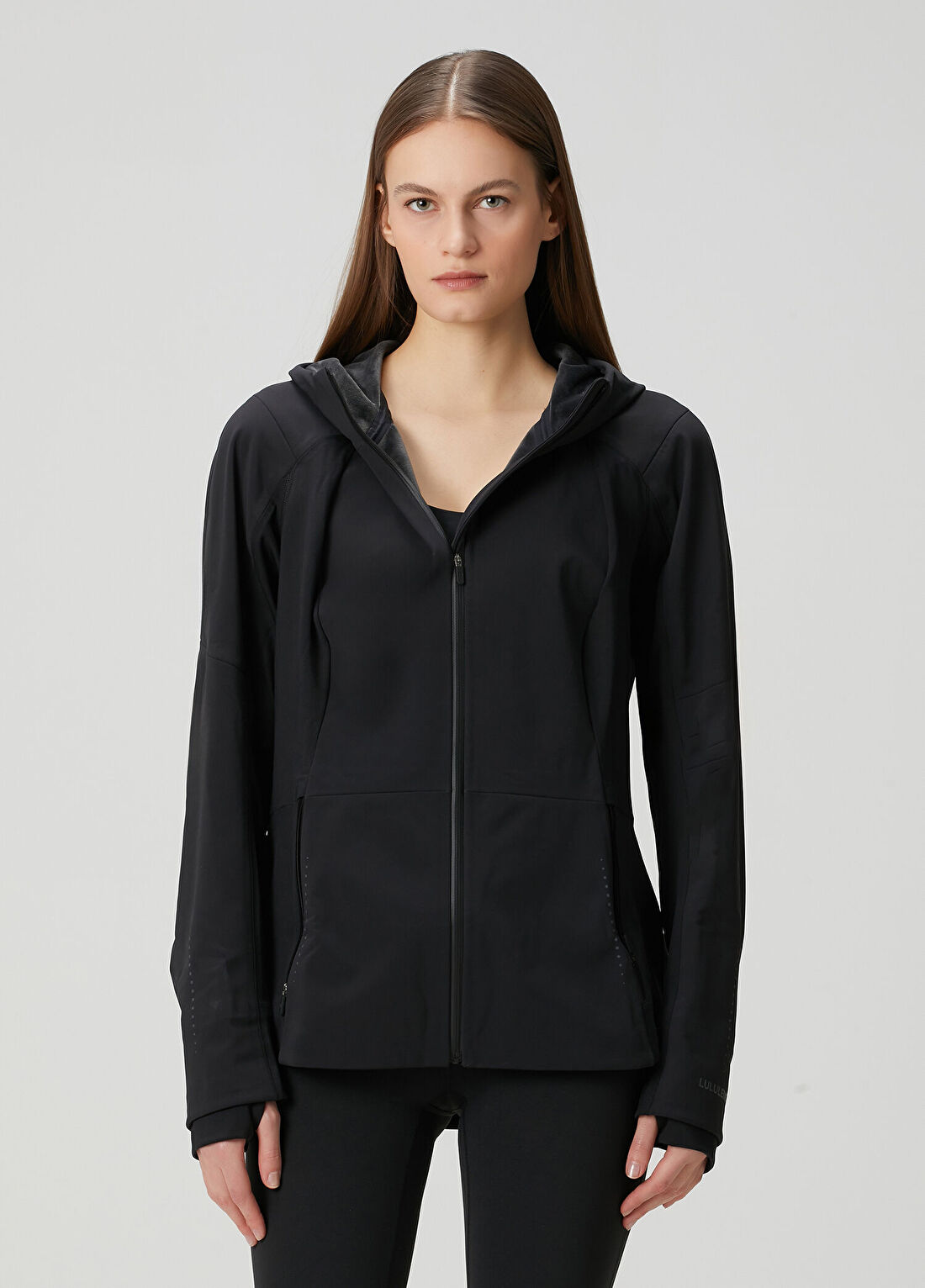 lululemon Cross Chill Performans Siyah Yağmurluk görsel 3