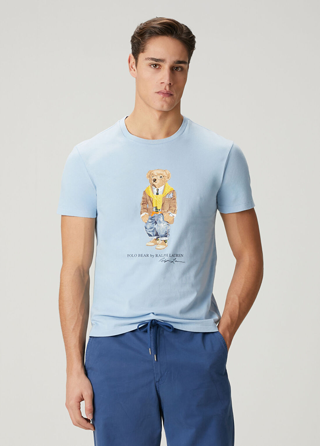 Polo Ralph Lauren Mavi Logo Baskılı Jersey T-shirt