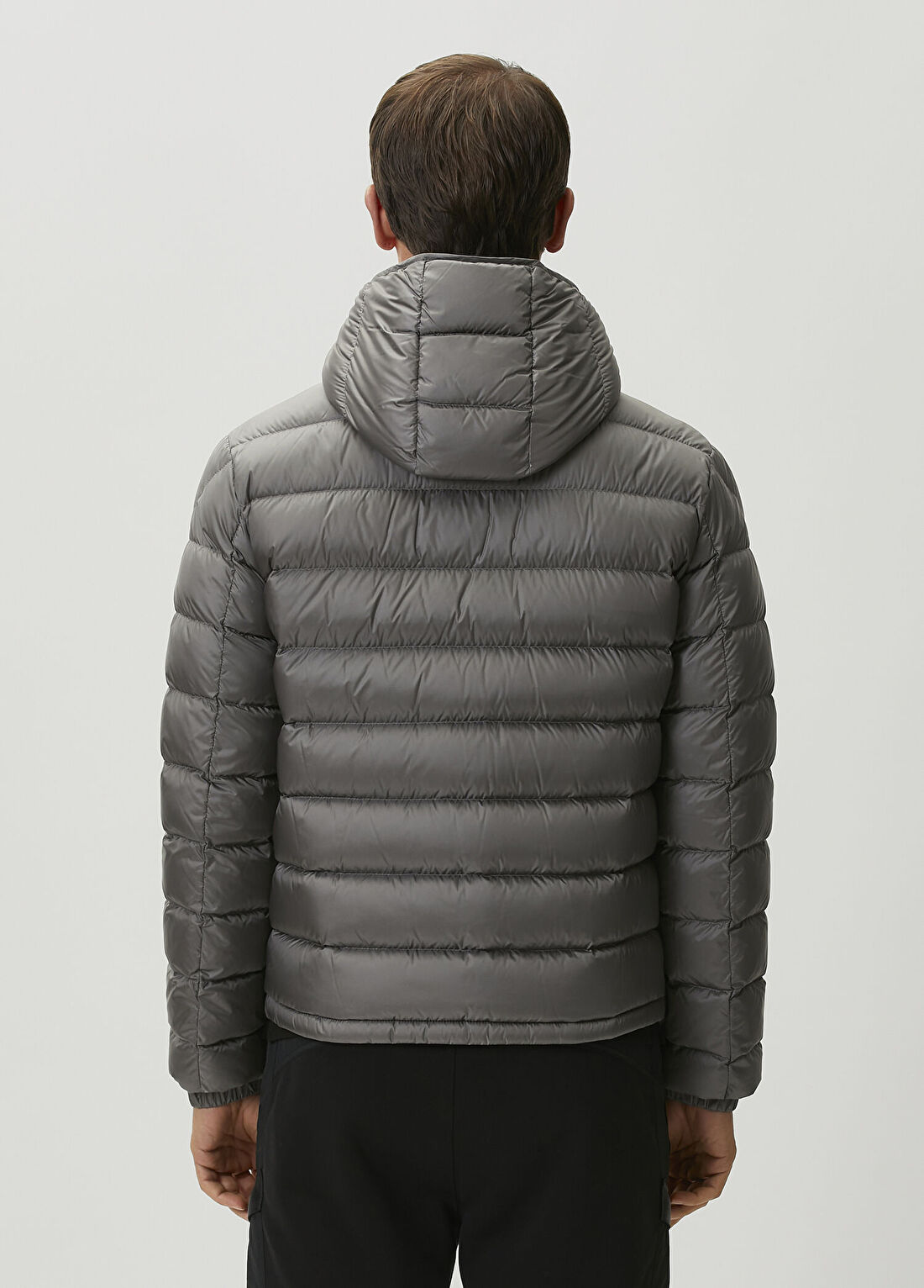 Moncler Gri Kapüşonlu Puff Mont görsel 4