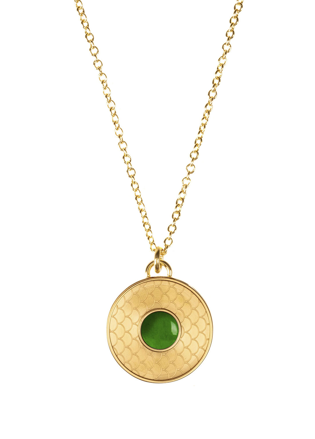 Halcyon Days Salamander Cabochon Emerald Gold Altın Kaplama Kadın Kolye
