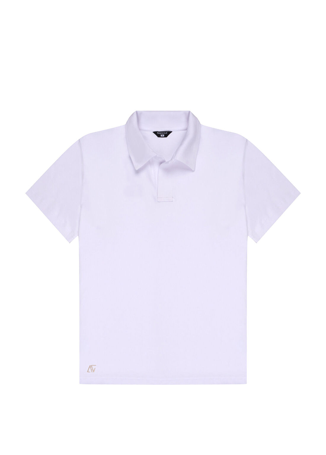 Bassigue Beyaz Polo Yaka Regular Fit Kısa Kollu Erkek T-shirt
