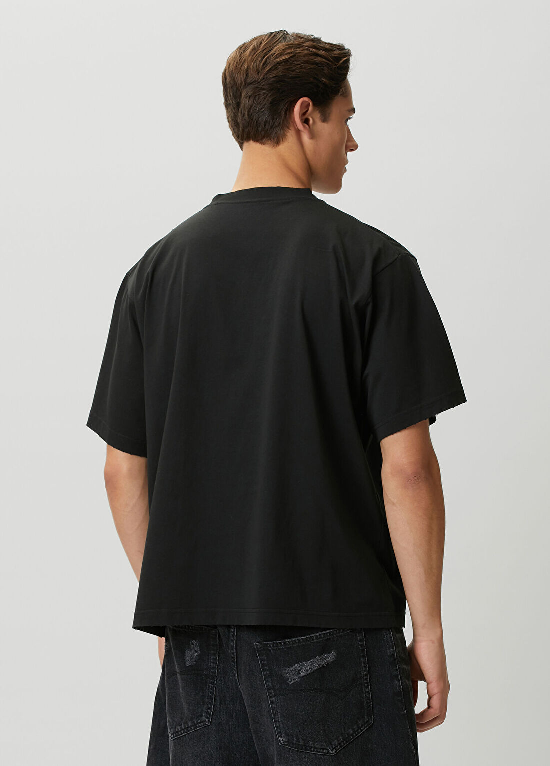 Balenciaga Siyah Oversized T-shirt görsel 4