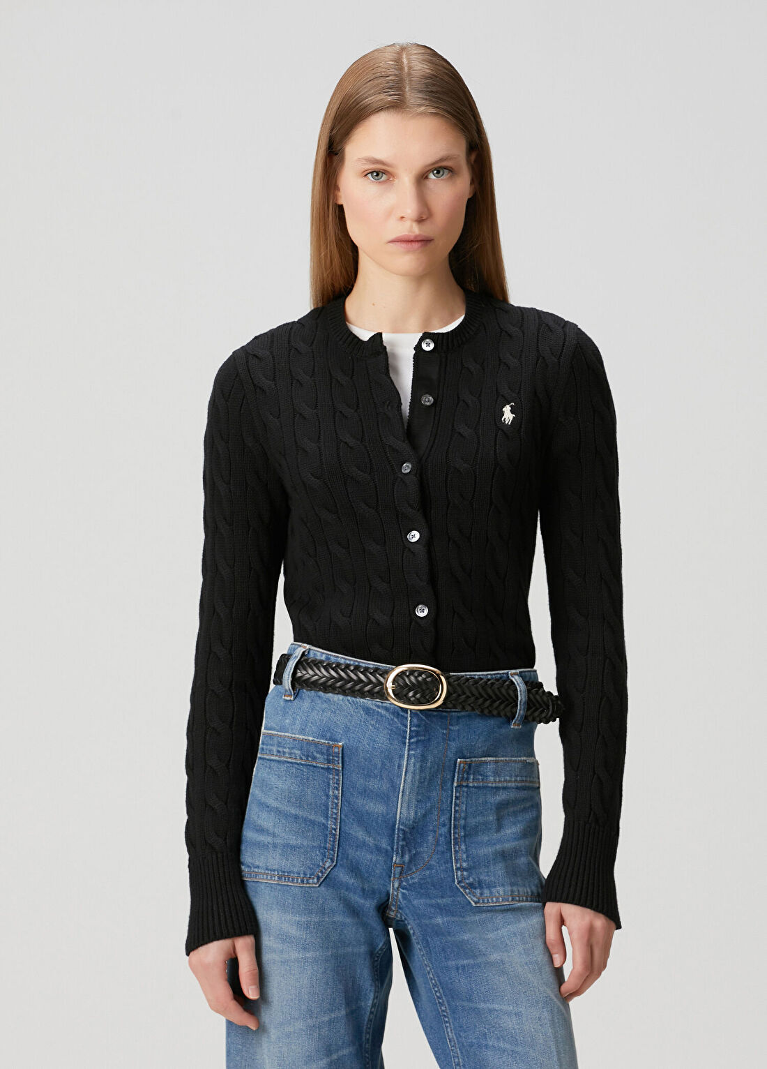 Polo Ralph Lauren Siyah Saç Örgü Hırka