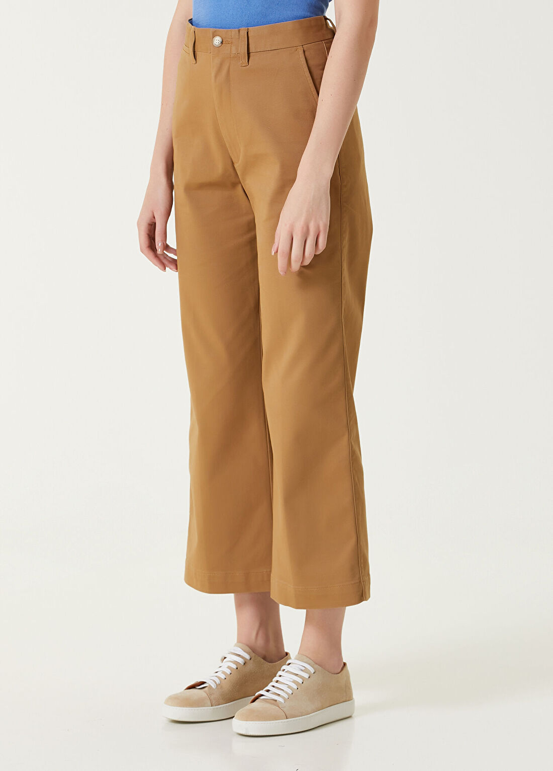 Polo Ralph Lauren Camel Bol Paça Pantolon görsel 4