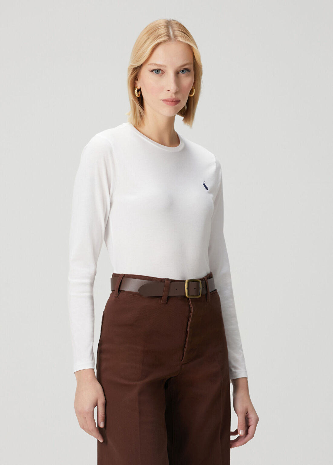 Polo Ralph Lauren Beyaz Logo Detaylı T-shirt