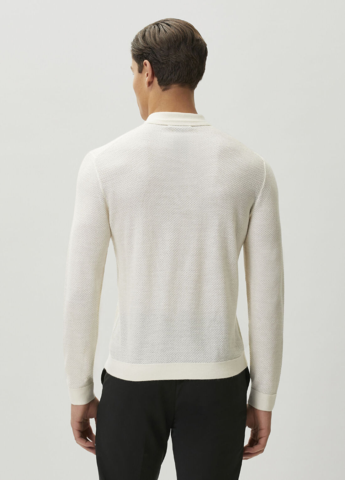 John Varvatos Kırık Beyaz Polo Triko görsel 4