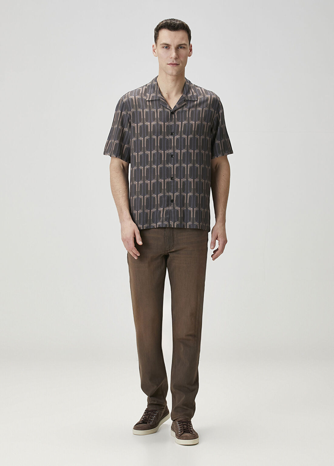 Rag&Bone Avery Geometrik Desenli Kısa Kollu Gömlek görsel 2